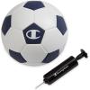 imageChampion Soccer Ball Youth amp Adult  Matte Finish 32Panel Design Enhanced Control Sizes PVC Cover Sizes 34 and 5 for Indoor amp Outdoor Training Includes 6 PumpWhiteMedieval Blue