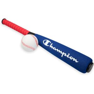 imageChampion Big Fly Foam Bat amp Ball Set for Kids Ages 3 RedWhiteBlue Oversized 24 Bat with Molded Core and Soft Ball Lightweight Design for Safe Indoor or Outdoor Baseball PlayRedWhiteBlue
