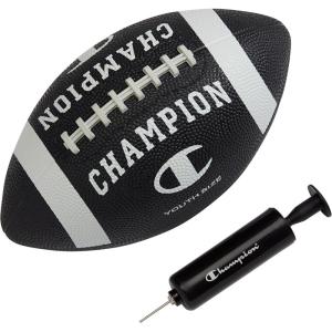 imageChampion Blitz Football AllWeather Football Enhanced Grip Durable Rubber Cover and Molded Laces for Outdoor Sports amp Training Includes 6 Ball PumpBlackWhite