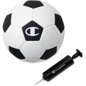 imageChampion Soccer Ball Youth amp Adult  Matte Finish 32Panel Design Enhanced Control Sizes PVC Cover Sizes 34 and 5 for Indoor amp Outdoor Training Includes 6 PumpClassic WhiteBlack