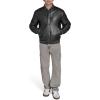 imageChampion Mens Letterman Varsity Bomber Jacket With PatchesBlack Faux Leather