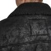 imageChampion Mens Letterman Varsity Bomber Jacket With PatchesBlack Faux Shearling