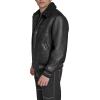 imageChampion Mens Letterman Varsity Bomber Jacket With PatchesBlack Faux Shearling