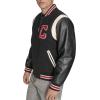 imageChampion Mens Letterman Varsity Bomber Jacket With PatchesBlackRed