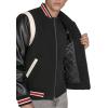 imageChampion Mens Letterman Varsity Bomber Jacket With PatchesBlackRed
