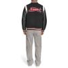 imageChampion Mens Letterman Varsity Bomber Jacket With PatchesBlackRed