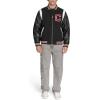 imageChampion Mens Letterman Varsity Bomber Jacket With PatchesBlackRed