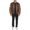 imageChampion Mens Letterman Varsity Bomber Jacket With PatchesBrown Faux Leather