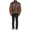 imageChampion Mens Letterman Varsity Bomber Jacket With PatchesBrown Faux Leather