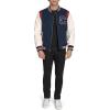 imageChampion Mens Letterman Varsity Bomber Jacket With PatchesNavyIvory