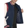 imageChampion Mens Letterman Varsity Bomber Jacket With PatchesNavyIvory