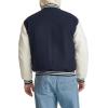 imageChampion Mens Letterman Varsity Bomber Jacket With PatchesNavyWhite