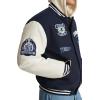 imageChampion Mens Letterman Varsity Bomber Jacket With PatchesNavyWhite