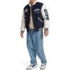 imageChampion Mens Letterman Varsity Bomber Jacket With PatchesNavyWhite