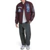 imageChampion Mens Letterman Varsity Bomber Jacket With PatchesWine