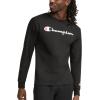 imageChampion Mens Long Sleeve Tshirt Classic Tshirt for Men Reg Or Big amp TallBlack  Classic Script Logo