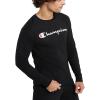 imageChampion Mens Long Sleeve Tshirt Classic Tshirt for Men Reg Or Big amp TallBlack Script