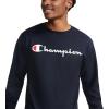 imageChampion Mens Long Sleeve Tshirt Classic Tshirt for Men Reg Or Big amp TallNavy  Classic Script Logo