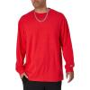 imageChampion Mens Long Sleeve Tshirt Classic Tshirt for Men Reg Or Big amp TallScarlet