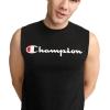 imageChampion Mens Muscle Tank Classic Graphic Muscle Tee Sleeveless Tshirt for Men Reg Or Big amp TallBlack  Classic Script Logo