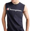 imageChampion Mens Muscle Tank Classic Graphic Muscle Tee Sleeveless Tshirt for Men Reg Or Big amp TallNavy  Classic Script Logo