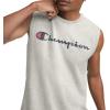 imageChampion Mens Muscle Tank Classic Graphic Muscle Tee Sleeveless Tshirt for Men Reg Or Big amp TallOxford Gray  Classic Script Logo