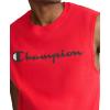 imageChampion Mens Muscle Tank Classic Graphic Muscle Tee Sleeveless Tshirt for Men Reg Or Big amp TallScarlet  Classic Script Logo
