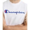 imageChampion Mens Muscle Tank Classic Graphic Muscle Tee Sleeveless Tshirt for Men Reg Or Big amp TallWhite  Classic Script Logo