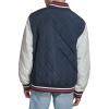 imageChampion Mens Retro Diamond Quilted Bomber Varsity JacketNavyWhite