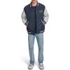 imageChampion Mens Retro Diamond Quilted Bomber Varsity JacketNavyWhite