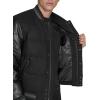imageChampion Mens Varsity Bomber Puffer JacketBlack Faux Leather