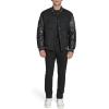 imageChampion Mens Varsity Bomber Puffer JacketBlack Faux Leather