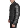 imageChampion Mens Varsity Bomber Puffer JacketBlack Faux Leather