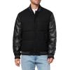 imageChampion Mens Varsity Bomber Puffer JacketBlack Faux Leather
