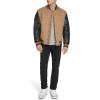 imageChampion Mens Varsity Bomber Puffer JacketCamelBlack Faux Leather