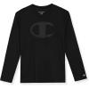 imageChampion Boys Long Sleeve Tech TShirt Athletic Performance TeeBlack