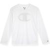 imageChampion Boys Long Sleeve Tech TShirt Athletic Performance TeeBright White