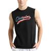 imageChampion Mens Classic Graphic Muscle Tank USA Flag ScriptBlack