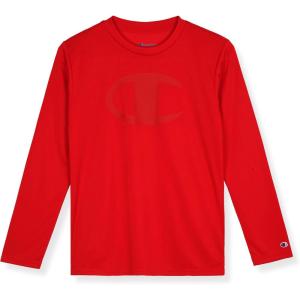imageChampion Boys Long Sleeve Tech TShirt Athletic Performance TeeLychee Red