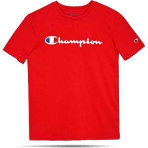 imageChampion Boys TShirt Short Sleeve Logo Tee Shirt for BoysRed Logo