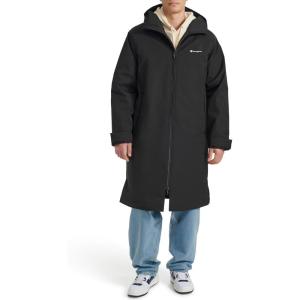 imageChampion Mens Fulllength Sideline Hooded Jacket With Quilted LiningBlack