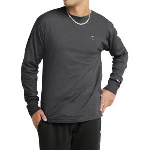 imageChampion Mens Long Sleeve Tshirt Classic Tshirt for Men Reg Or Big amp TallGranite Heather