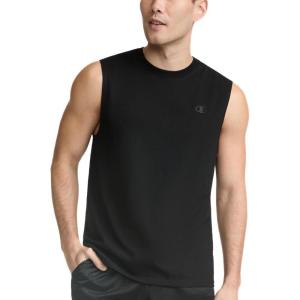 imageChampion Mens Muscle Tank Classic Graphic Muscle Tee Sleeveless Tshirt for Men Reg Or Big amp TallBlack  C Logo