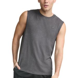 imageChampion Mens Muscle Tank Classic Graphic Muscle Tee Sleeveless Tshirt for Men Reg Or Big amp TallGranite Heather  C Logo