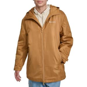 imageChampion mens Sherpa Lined Midlength Sideline Jacket With HoodTobacco