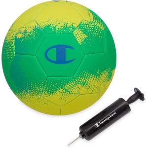 imageChampion Soccer Ball Youth amp Adult  Matte Finish 32Panel Design Enhanced Control Sizes PVC Cover Sizes 34 and 5 for Indoor amp Outdoor Training Includes 6 PumpBrazil