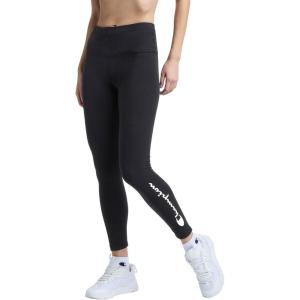 imageChampion Womens Performance Script Drawcord 78 Leggings FittedBlack  Script Logo