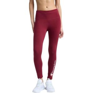imageChampion Womens Performance Script Drawcord 78 Leggings FittedPomegranate  Script Logo