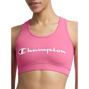 imageChampion Womens Champion Script Sports Bra Flexible FitPink Cosmos  Script Logo