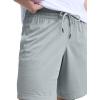 imageChampion Mens Performance 9 Mesh Shorts Standard Fit Lightweight Available in Regular and Big amp TallQuarry  C Logo